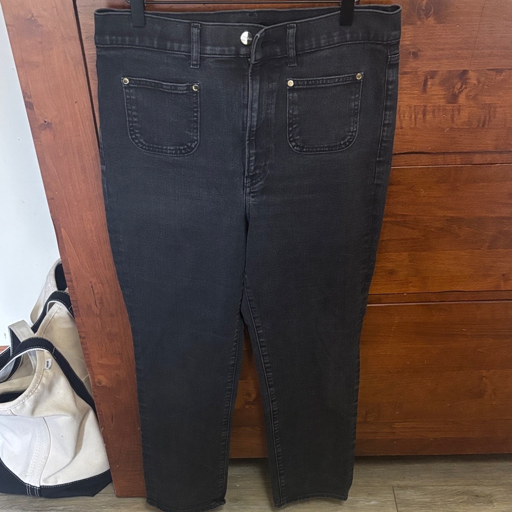 Express Black Cropped High-Rise Women's Jeans